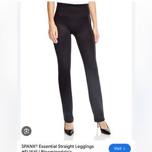 Spanx Size L Large Black Essential Stick Straight Leggings